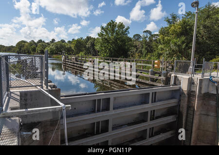 Moss Bluff Blocco di navigazione e Dam Foto Stock