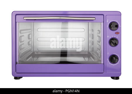 Cucina forno viola isolato su uno sfondo bianco Foto Stock