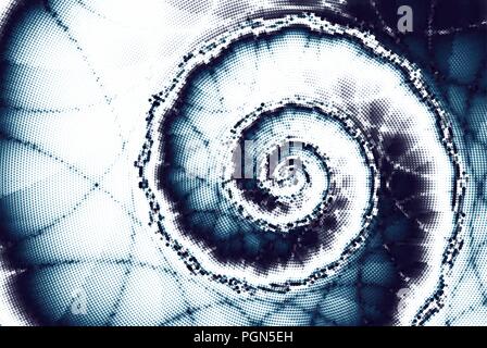 Sfondo vettoriale halftone di conchiglia a spirale Illustrazione Vettoriale