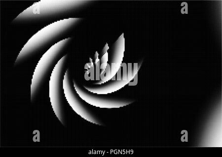 Spirale di mezzitoni sfondo : petali di fiori Illustrazione Vettoriale