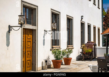 Hotel Růže in Český Krumlov, Repubblica Ceca Foto Stock