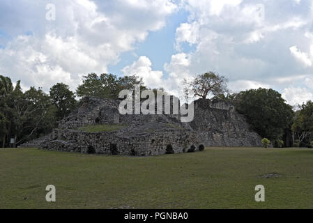 Le rovine della città maya di Kohunlich, Quintana Roo, Messico. Foto Stock