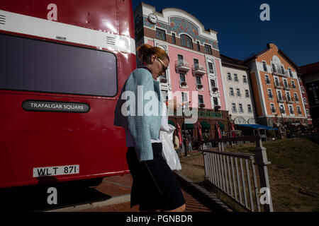 Nuovo quartiere residenziale nel centro di Ryazan città in Russia Foto Stock