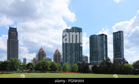 Una vista di Mississauga, Ontario downtown Foto Stock