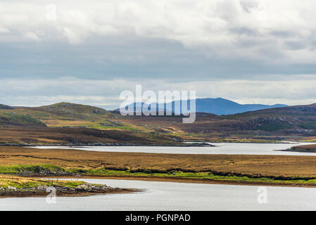 Molla di brughiera viste nell'isola di Lewis, Scozia Foto Stock