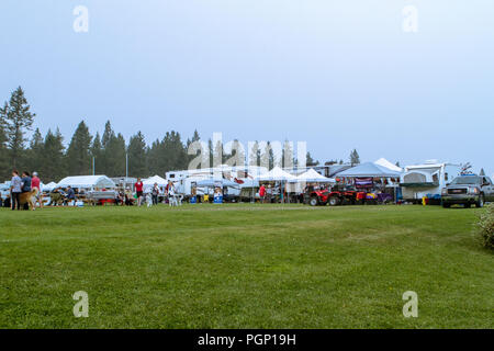 Cranbrook annuale di Dog Show, mostrando l'anello, fornitore tende, veiw dell intera impostato Foto Stock