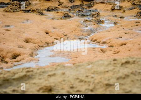 Pioggia sulle rocce Foto Stock