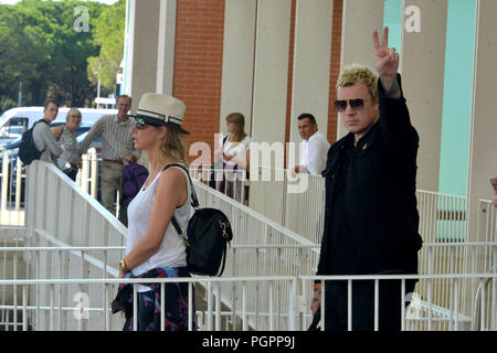 Venezia, Italia. 28 Agosto, 2018. 75° Festival del Cinema di Venezia . Il prodigio arriva in aeroporto di Venezia Credito: Indipendente Agenzia fotografica/Alamy Live News Foto Stock