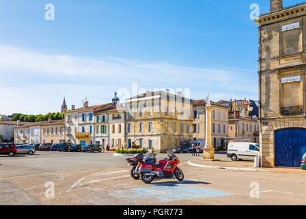 Bourg, anche in BOURG SUR GIRONDE, villaggio vicino alla banchina, un comune nella Gironda dipartimento in Nouvelle-Aquitaine nella parte sud-ovest della Francia Foto Stock