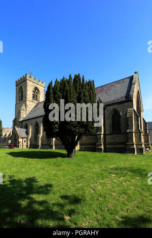 St Mathews chiesa, Leyburn città mercato, Richmondshire, North Yorkshire, Inghilterra Foto Stock