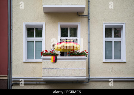 Balkon Deutschland Fußball Weltmeisterschaft Foto Stock