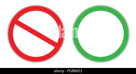 Vietato e consentito firmare modello illustrazione vettoriale EPS10 Illustrazione Vettoriale