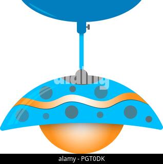 Moderna lampada da soffitto icona design isolato su bianco Illustrazione Vettoriale