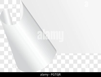 Foglio di carta arricciatura e girando le pagine Illustrazione Vettoriale