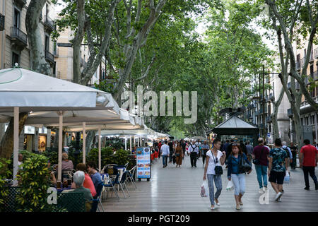 La Rambla street, Barcellona Foto Stock