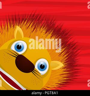 Funny lion avatar per il web Illustrazione Vettoriale