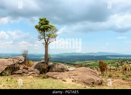 Vista da Mo Hin Khao, Chaiyaphum, Thailandia Foto Stock