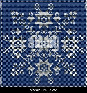 Vacanze invernali a maglia design pattern Illustrazione Vettoriale