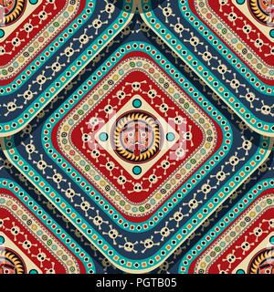 Seamless pattern design con motivo azteco Illustrazione Vettoriale