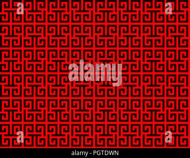 Ornamento greco. Ripetuti antico confine geometrico pattern. Seamless vintage ornamenti tradizionali. Illustrazione Vettoriale