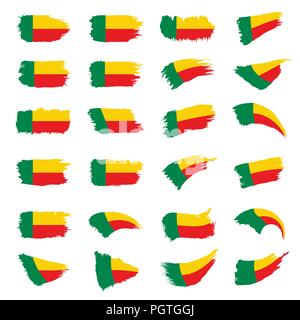 Bandiera del Benin, illustrazione vettoriale Illustrazione Vettoriale