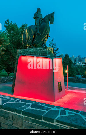 Robert the Bruce Statue, Calgary, Alberta, Canada. Foto Stock