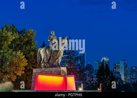 Robert the Bruce statua, Calgary, Alberta, Canada. Foto Stock