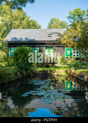 Vista la Spreewald canali, Germania, Europa Foto Stock