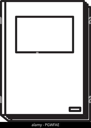 Linea vicino strumento notebook icona di istruzione Illustrazione Vettoriale