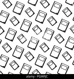 Linea vicino strumento notebook sfondo di istruzione Illustrazione Vettoriale