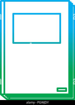 Linea degradate vicino strumento notebook icona di istruzione Illustrazione Vettoriale