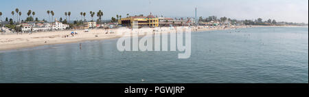 Ampio Panorama della Santa Cruz Beach e Parco Foto Stock