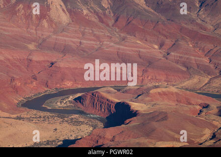 Il fiume Colorado da Lipan Point, il Parco Nazionale del Grand Canyon, Arizona Foto Stock