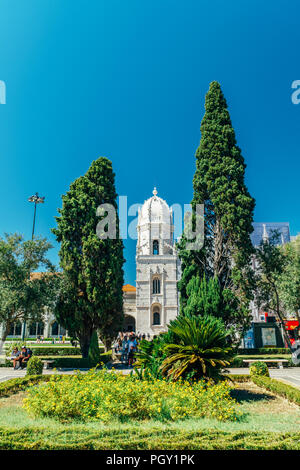 Lisbona, Portogallo - Agosto 20, 2017: Jeronimos Hieronymites Monastero dell'Ordine di San Girolamo Foto Stock