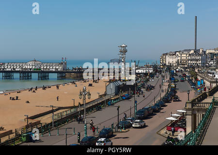 Inghilterra Brighton Seafront in inglese popolare cittadina turistica East Sussex Regno Unito Foto Stock