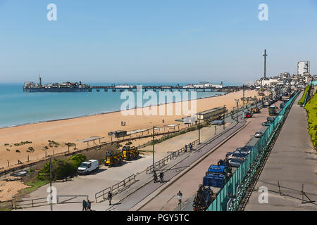 Brighton Regno Unito lungomare in inglese popolare cittadina turistica East Sussex England Foto Stock