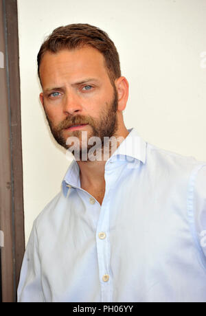 Roma, Italia. Il 29 agosto, 2018. 75° Festival del Cinema di Venezia 2018, film Photocall 'Sulla mia pelle''. Nella foto: Alessandro Borghi Credit: Indipendente Agenzia fotografica/Alamy Live News Foto Stock