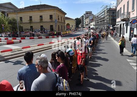 Milano, Italia. Il 29 agosto 2018. Ultimi preparativi per la Formula 1 Milano Festival. in Piazza XXIV Maggio e dock Milano (Duilio Piaggesi, Milano - 2018-08-29) ps la foto può essere utilizzato nel rispetto del contesto in cui è stato preso e senza intenti diffamatori della decorazione del popolo rappresentato Foto Stock