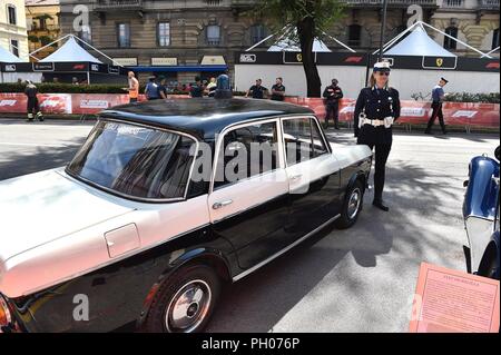 Milano, Italia. Il 29 agosto 2018. Ultimi preparativi per la Formula 1 Milano Festival. in Piazza XXIV Maggio e dock Milano (Duilio Piaggesi, Milano - 2018-08-29) ps la foto può essere utilizzato nel rispetto del contesto in cui è stato preso e senza intenti diffamatori della decorazione del popolo rappresentato Foto Stock