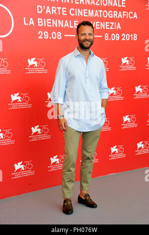 Roma, Italia. Il 29 agosto, 2018. 75° Festival del Cinema di Venezia 2018, film Photocall 'Sulla mia pelle''. Nella foto: Alessandro Borghi Credit: Indipendente Agenzia fotografica/Alamy Live News Foto Stock