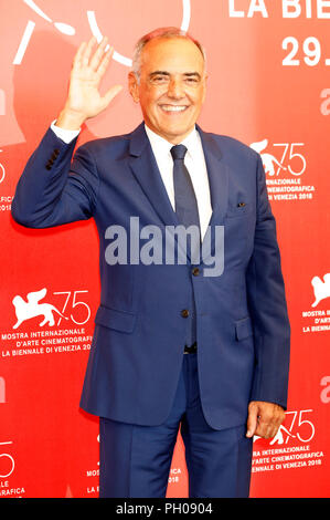 Venezia, Italia. Il 29 agosto 2018. Alberto Barbera durante la giuria photocall al settantacinquesimo Venice International Film Festival presso il Palazzo del Casinò su agosto 29, 2018 a Venezia, Italia Credito: Geisler-Fotopress GmbH/Alamy Live News Foto Stock