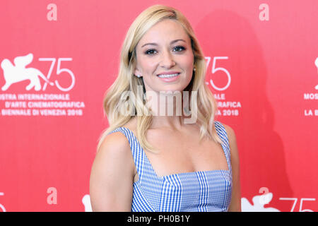 Venezia, Italia, Lido di Venezia, 29 Agosto, 2018 : 75Venice International Film Festival, attrice Olivia Hamilton al photocall del film 'primo uomo' direttore Damien Chazelle. Foto © Ottavia Da Re/Sintesi/Alamy Live News Foto Stock