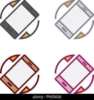 Ruotare lo smartphone Illustrazione Vettoriale