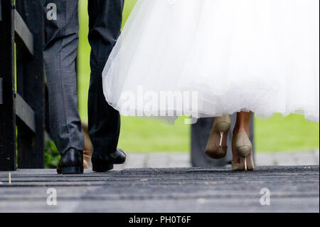 Scarpe di nozze Foto Stock