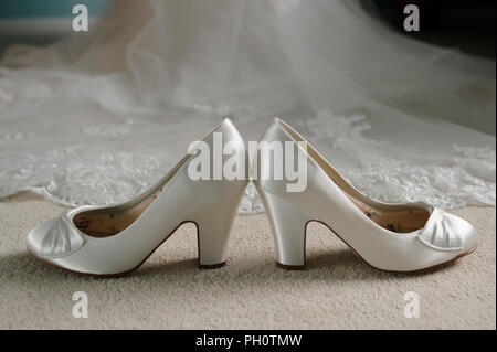 Scarpe di nozze Foto Stock