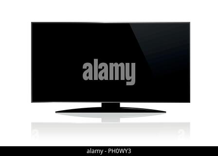 Appartamento moderno televisore nero illustrazione vettoriale EPS10 Illustrazione Vettoriale