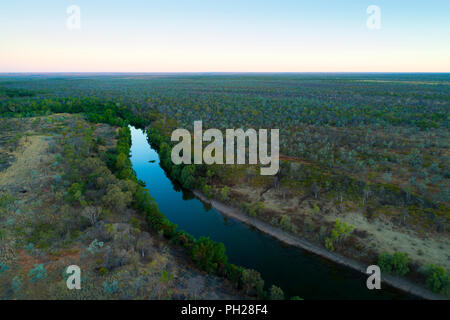 Veduta aerea est Baines River, Territorio del Nord, l'Australia Foto Stock