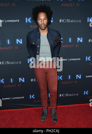 Hollywood, CA, Stati Uniti d'America. Il 29 agosto, 2018. 29 Agosto 2018 - Hollywood, California - Jonanthan Fernandez. ''KIN'' Los Angeles lo screening presso Arclight Hollywood . Photo credit: Birdie Thompson/AdMedia Credito: Birdie Thompson/AdMedia/ZUMA filo/Alamy Live News Foto Stock