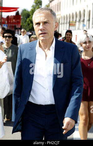 Venezia, Italia. Il 29 agosto, 2018. Christoph Waltz durante la giuria photocall al settantacinquesimo Venice International Film Festival presso il Palazzo del Casinò su Agosto29, 2018 a Venezia, Italia | Utilizzo di credito in tutto il mondo: dpa/Alamy Live News Foto Stock