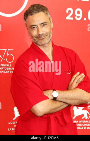 Venezia, Italien. Il 29 agosto, 2018. Taika Waititi durante la giuria photocall al settantacinquesimo Venice International Film Festival presso il Palazzo del Casinò su agosto 29, 2018 a Venezia, Italia | Verwendung weltweit Credito: dpa/Alamy Live News Foto Stock